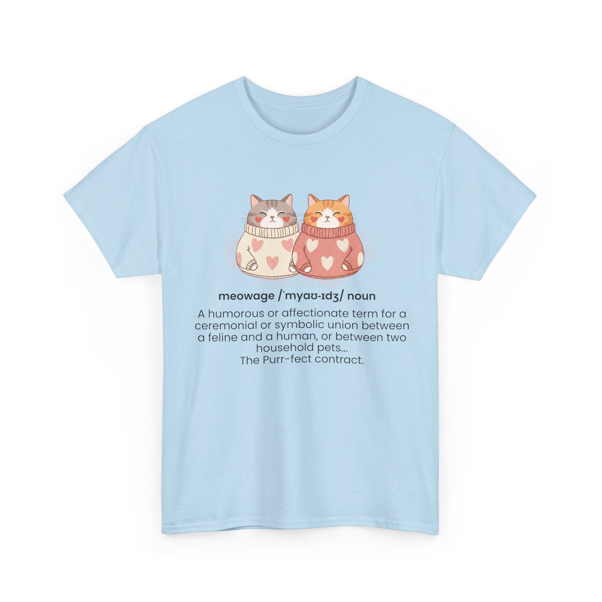 Cat Lovers T‑Shirt — Cute “Meowage®” Cat Couple Graphic Tee