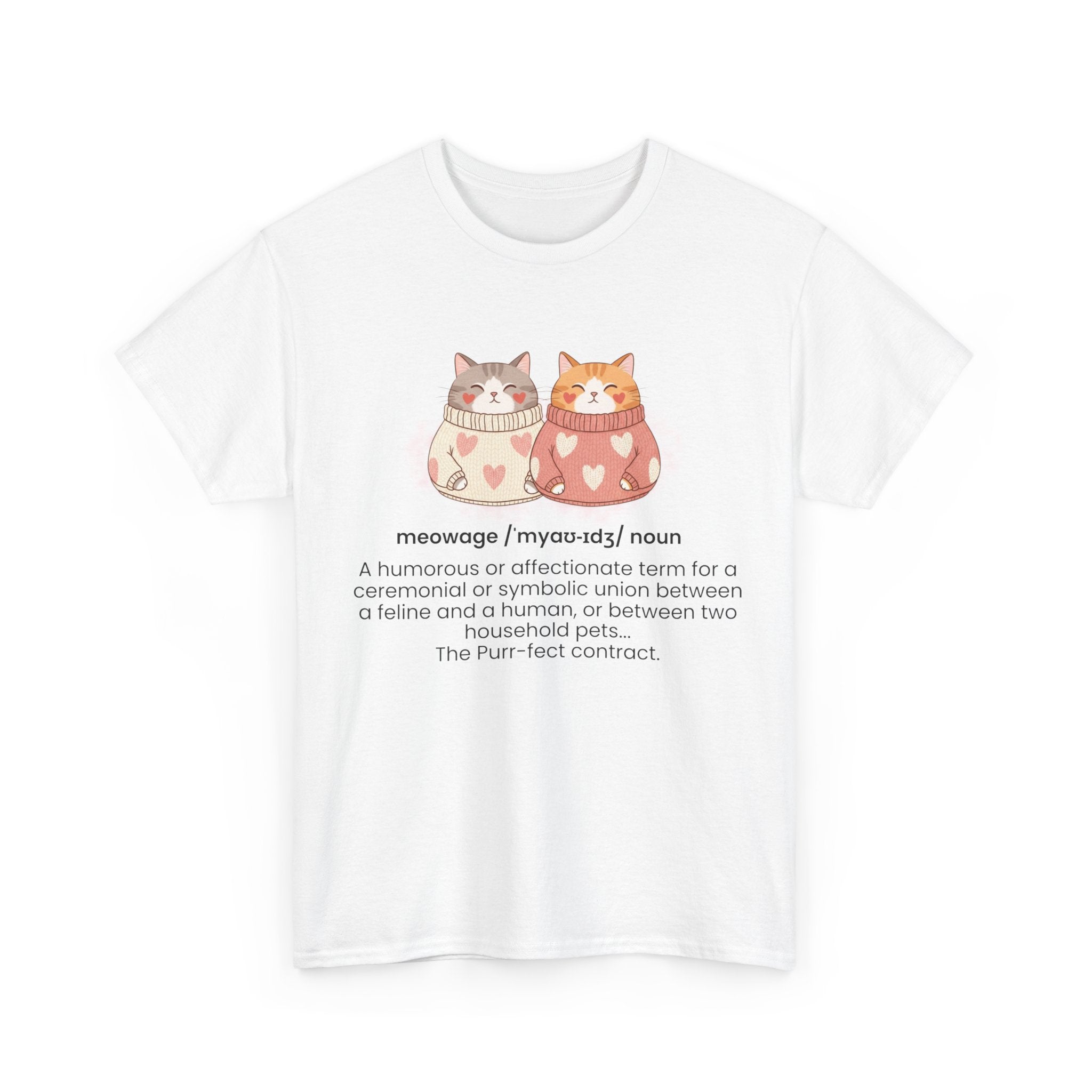 Cat Lovers T‑Shirt — Cute “Meowage®” Cat Couple Graphic Tee