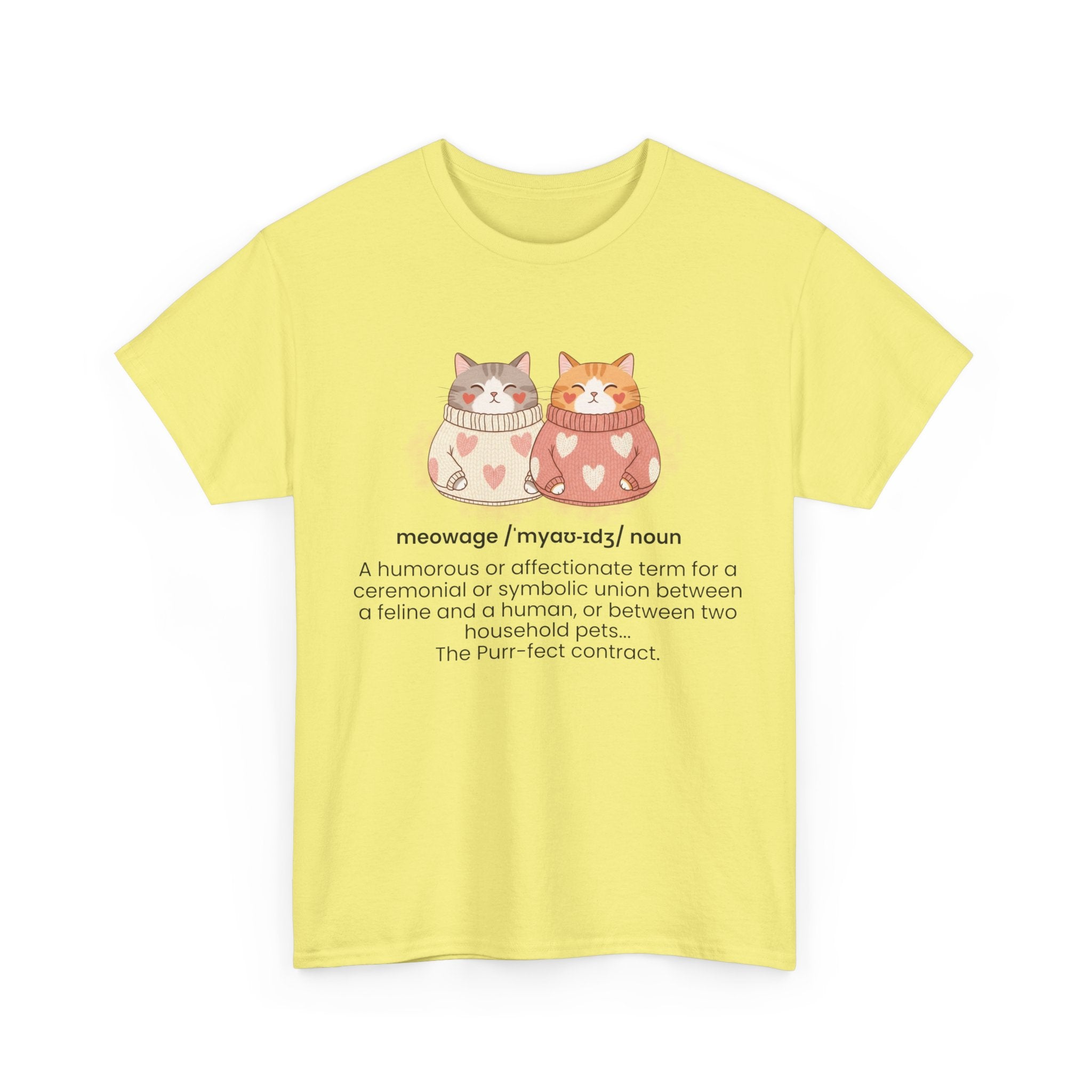 Cat Lovers T‑Shirt — Cute “Meowage®” Cat Couple Graphic Tee