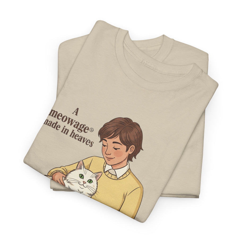 "A meowage® made in heaven" Cat Graphic Tee