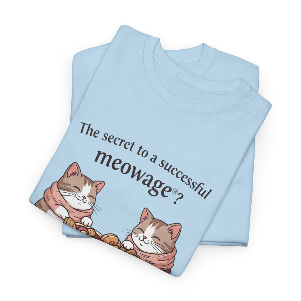 "The secret to a successful meowage®? More treats! " Cat Couple Graphic Tee