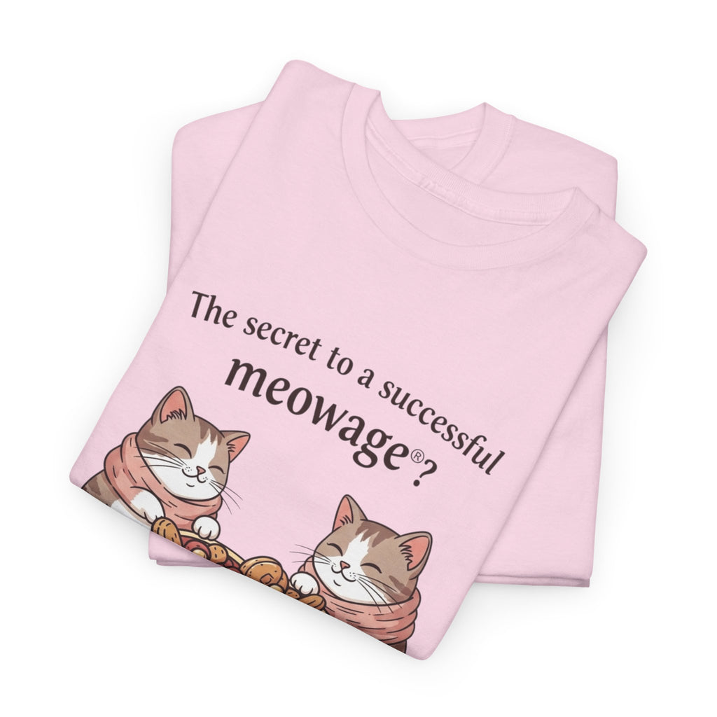 "The secret to a successful meowage®? More treats! " Cat Couple Graphic Tee