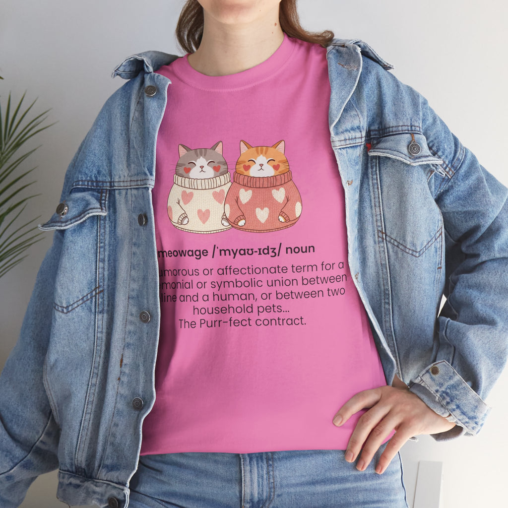 Cat Lovers T‑Shirt — Cute “Meowage®” Cat Couple Graphic Tee