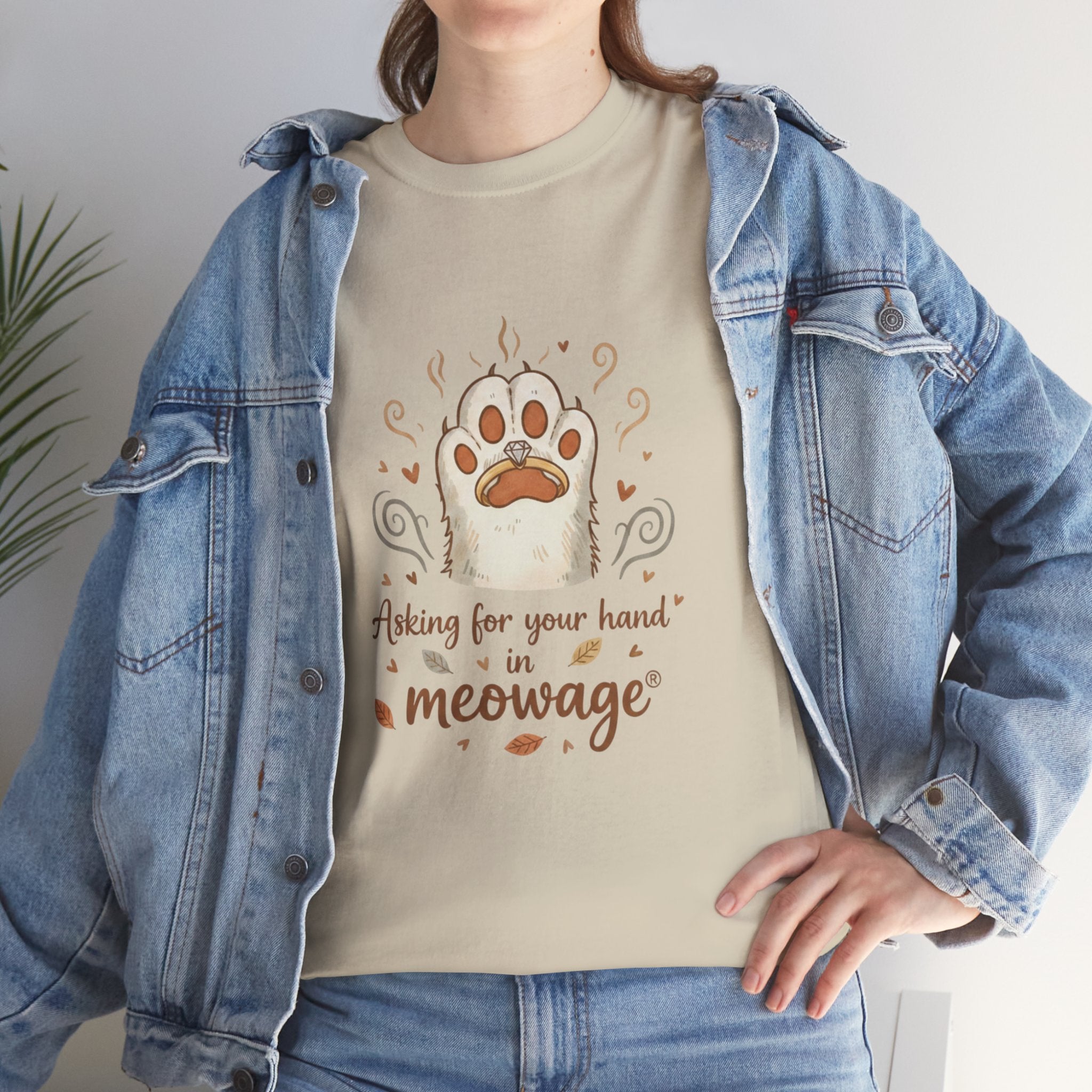 "Asking for your hand in meowage®" Graphic Tee