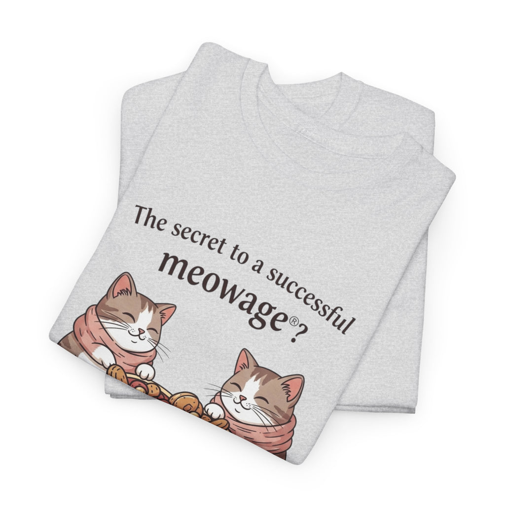 "The secret to a successful meowage®? More treats! " Cat Couple Graphic Tee
