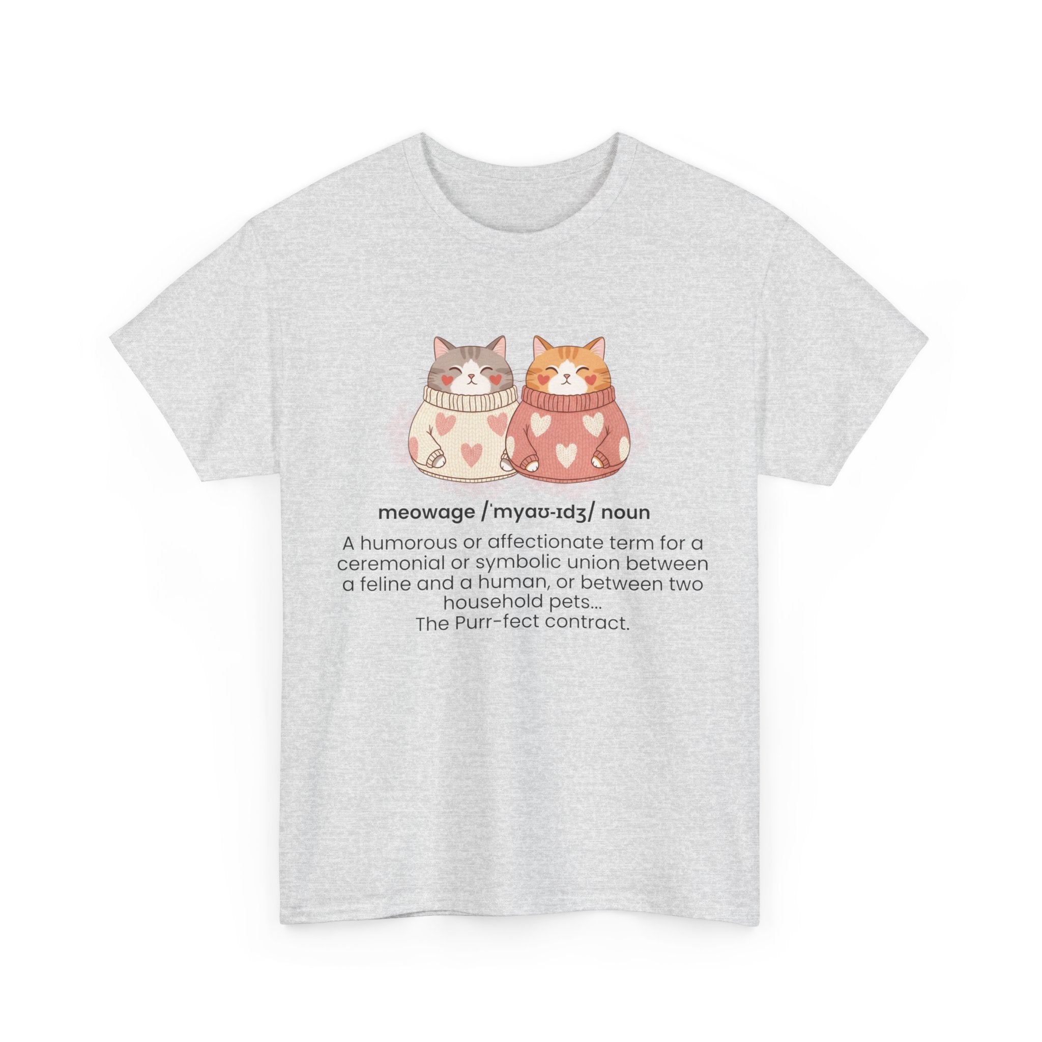 Cat Lovers T‑Shirt — Cute “Meowage®” Cat Couple Graphic Tee