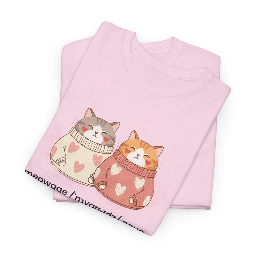 Cat Lovers T‑Shirt — Cute “Meowage®” Cat Couple Graphic Tee