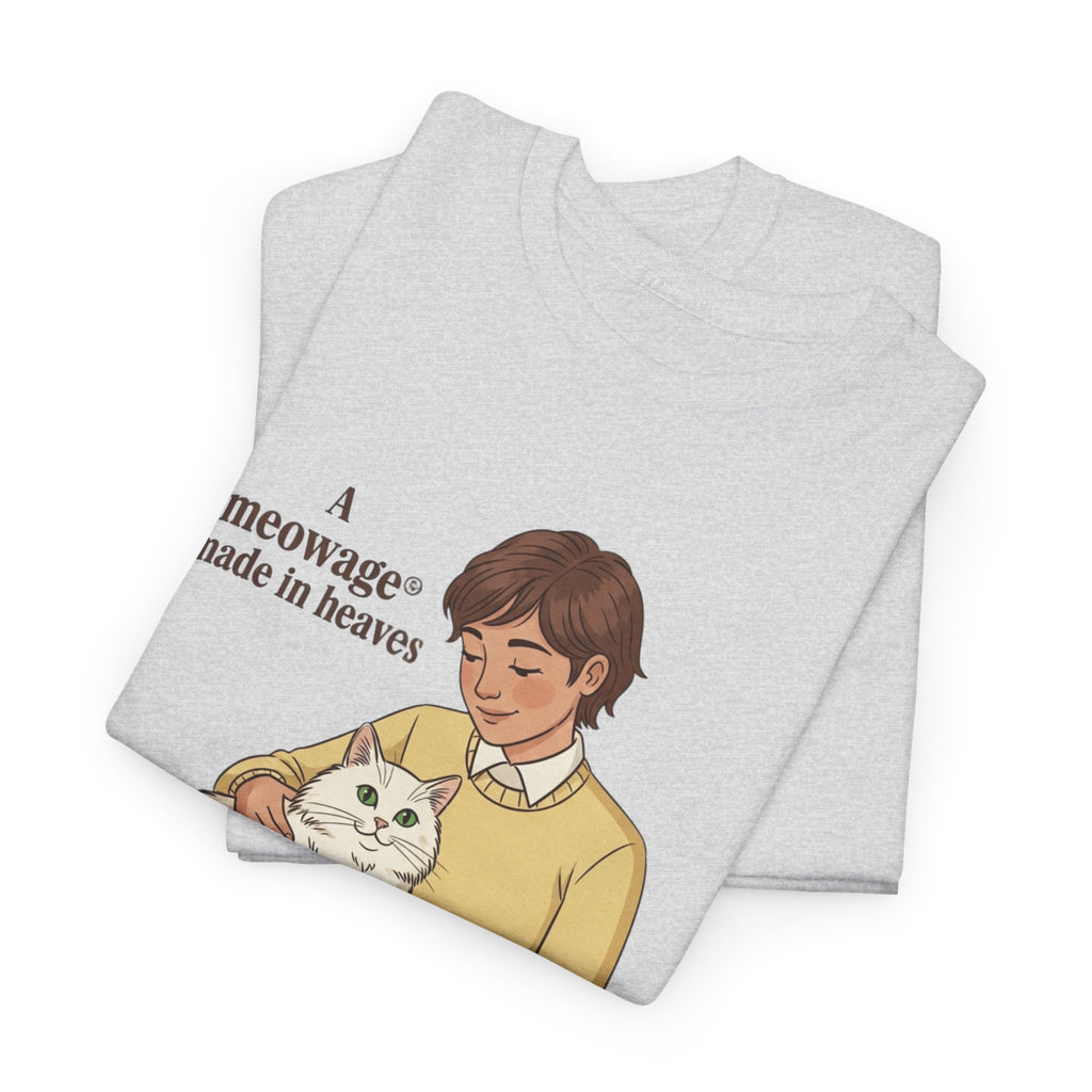 "A meowage® made in heaven" Cat Graphic Tee