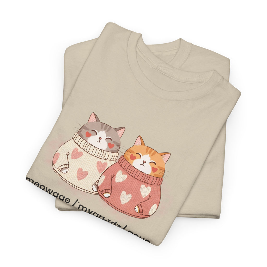 Cat Lovers T‑Shirt — Cute “Meowage®” Cat Couple Graphic Tee