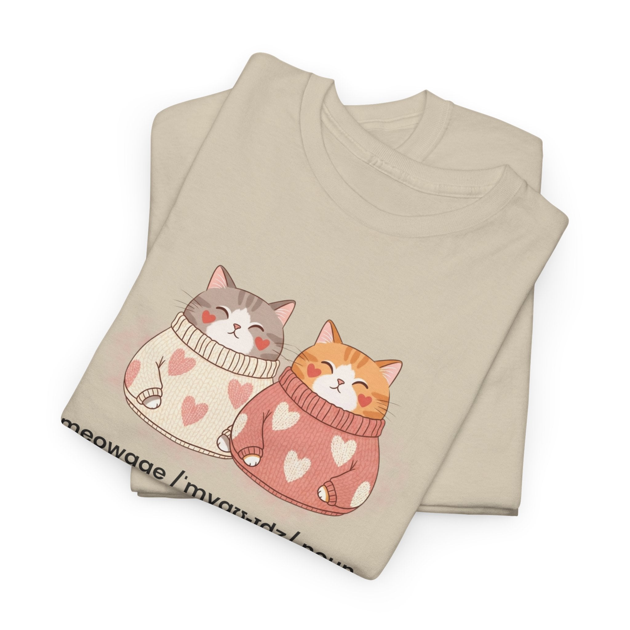 Cat Lovers T‑Shirt — Cute “Meowage®” Cat Couple Graphic Tee