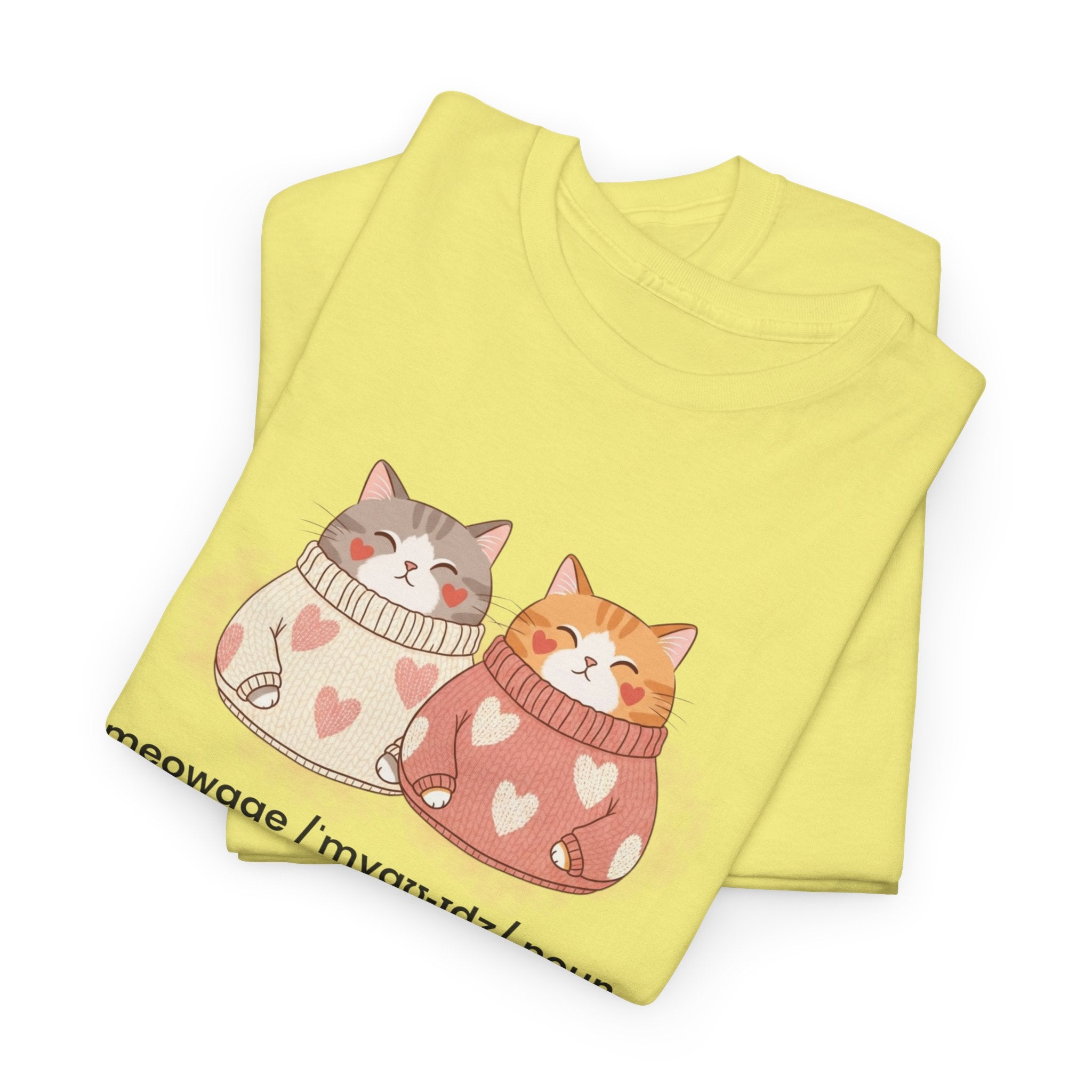 Cat Lovers T‑Shirt — Cute “Meowage®” Cat Couple Graphic Tee