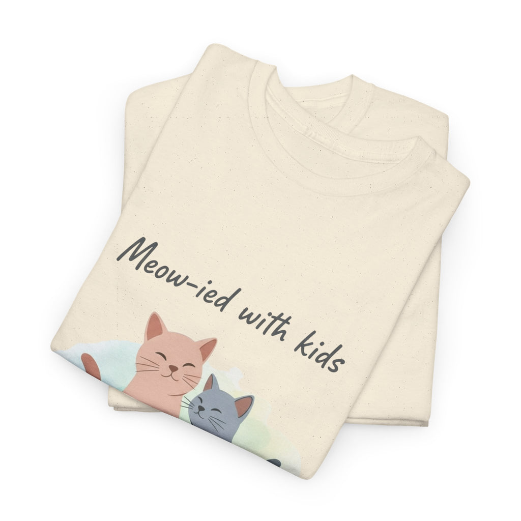 "Meow-ied with kids" Cat Couple Graphic Tee