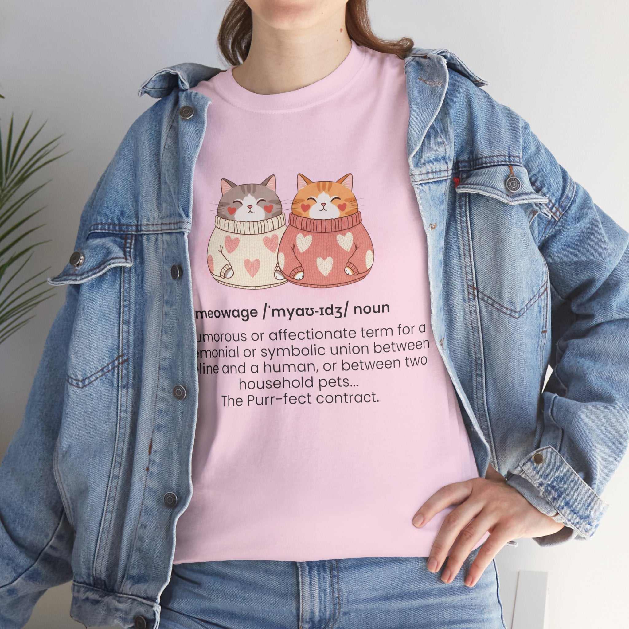 Cat Lovers T‑Shirt — Cute “Meowage®” Cat Couple Graphic Tee