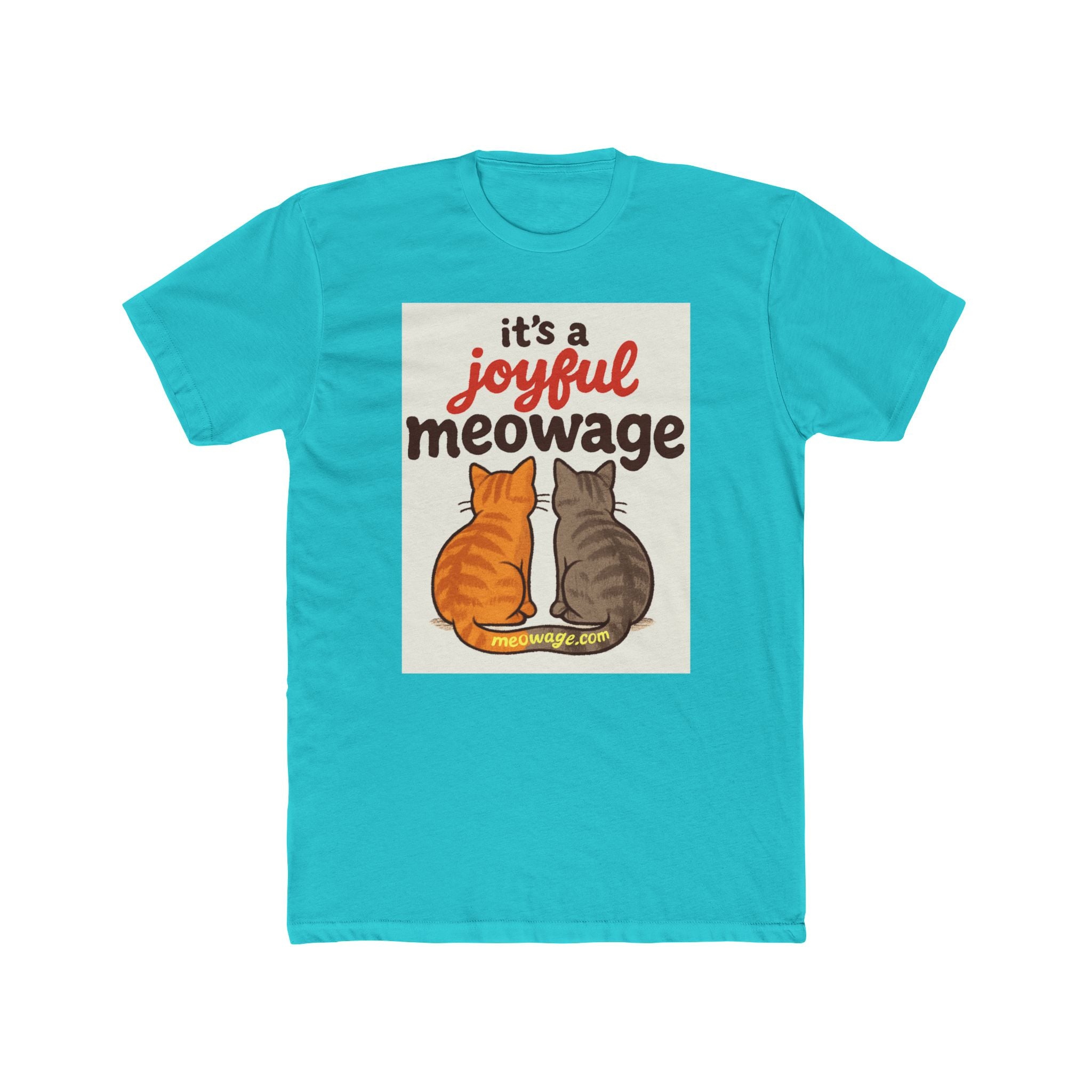 Joyful Meowage Cat T‑Shirt — Cute Holiday Cat Couple Tee