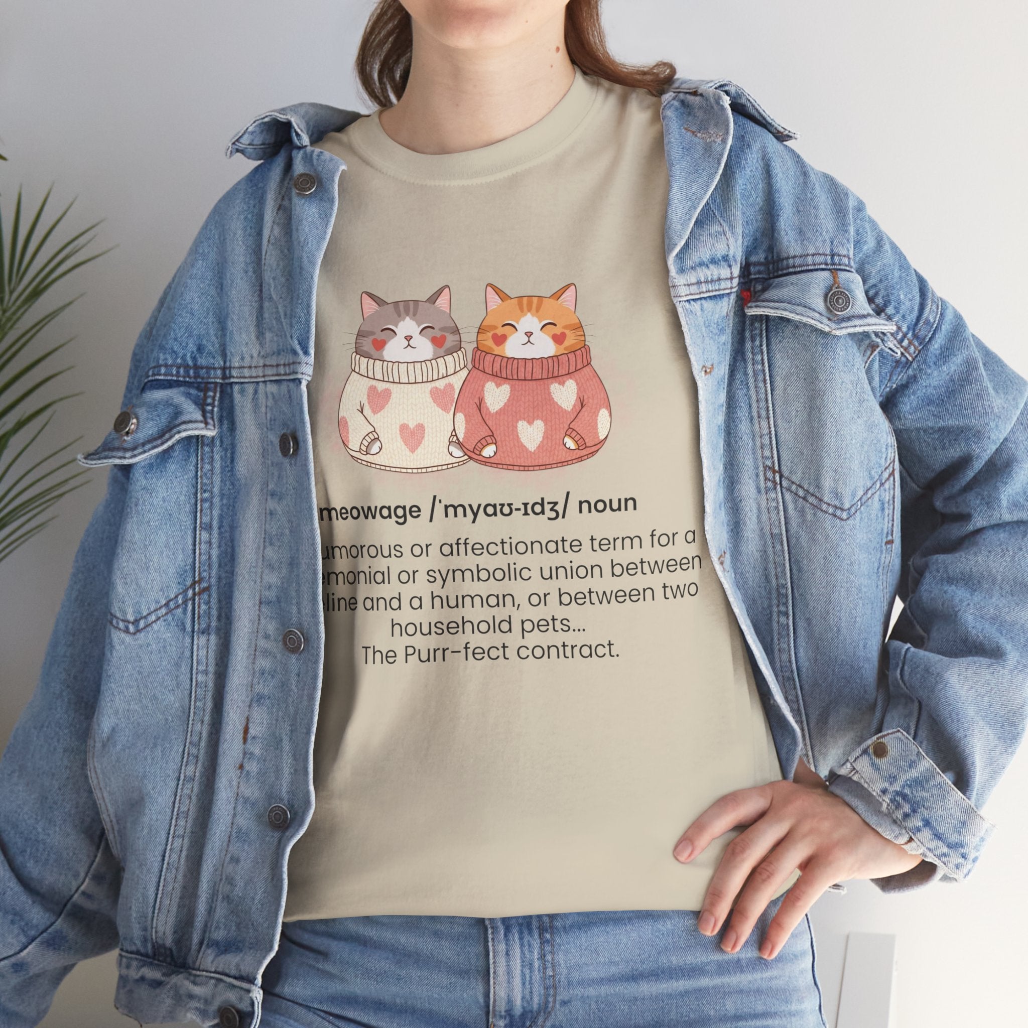 Cat Lovers T‑Shirt — Cute “Meowage®” Cat Couple Graphic Tee