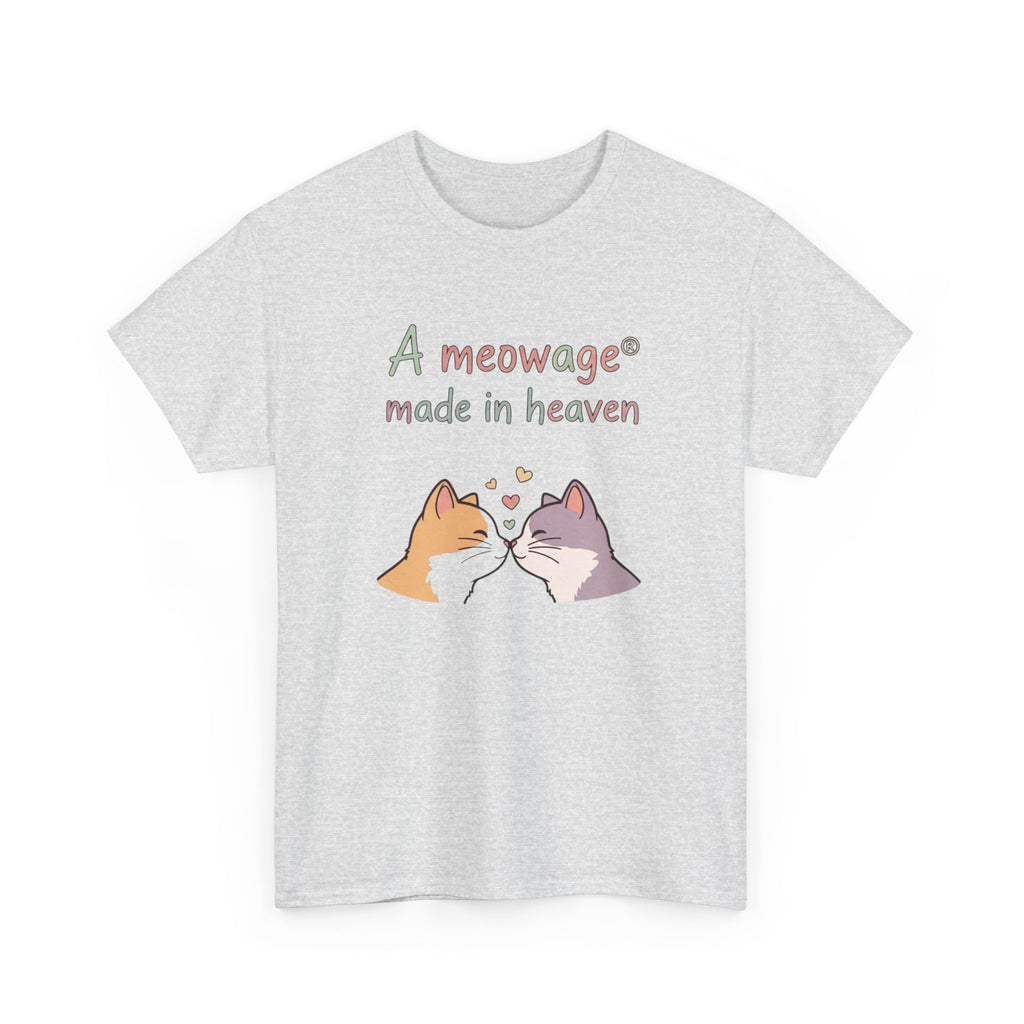 "A meowage® made in heaven” Cat Couple Graphic Tee