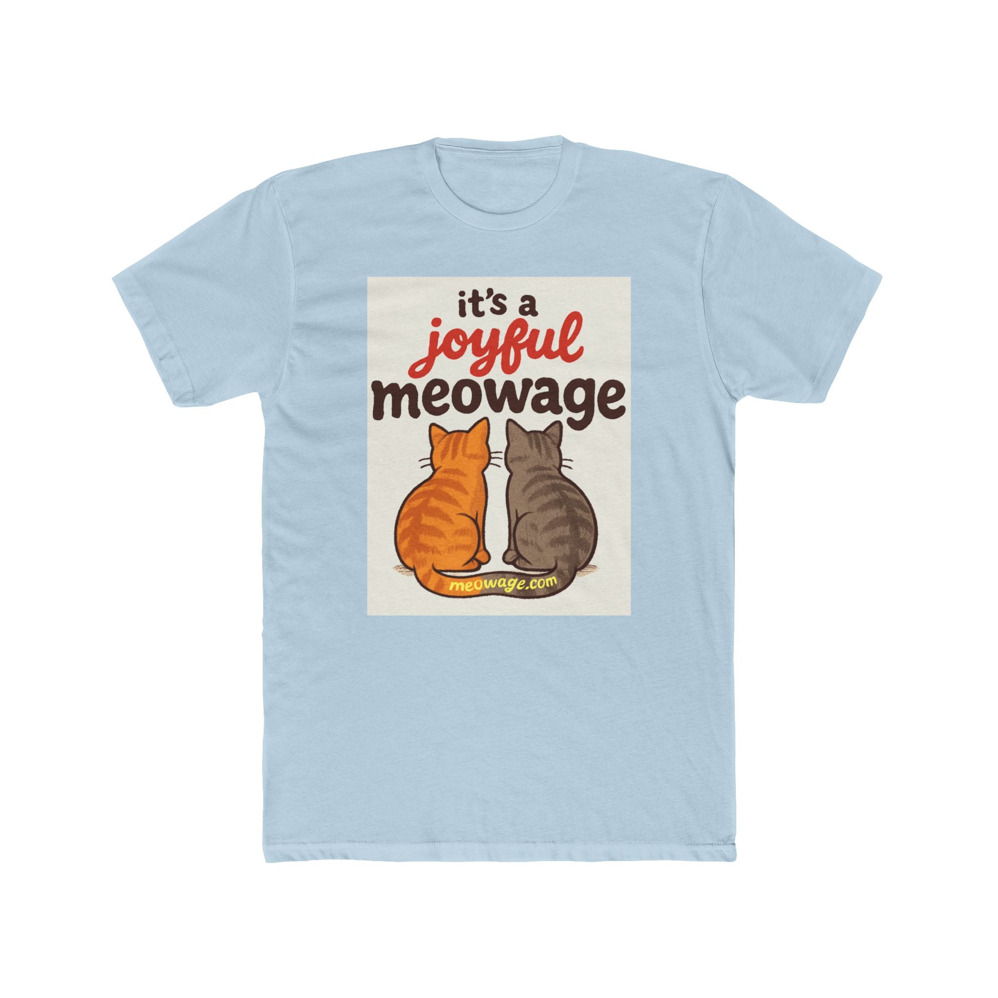 Joyful Meowage Cat T‑Shirt — Cute Holiday Cat Couple Tee