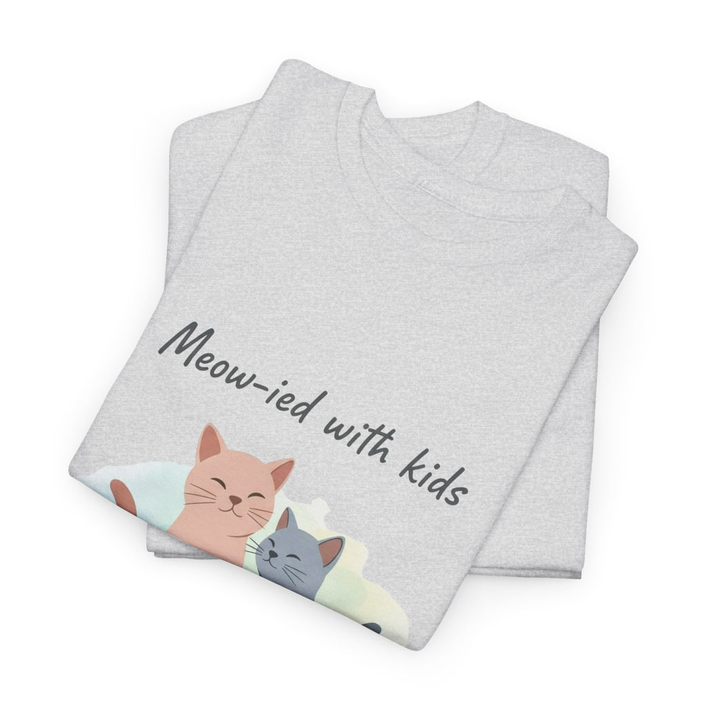 "Meow-ied with kids" Cat Couple Graphic Tee