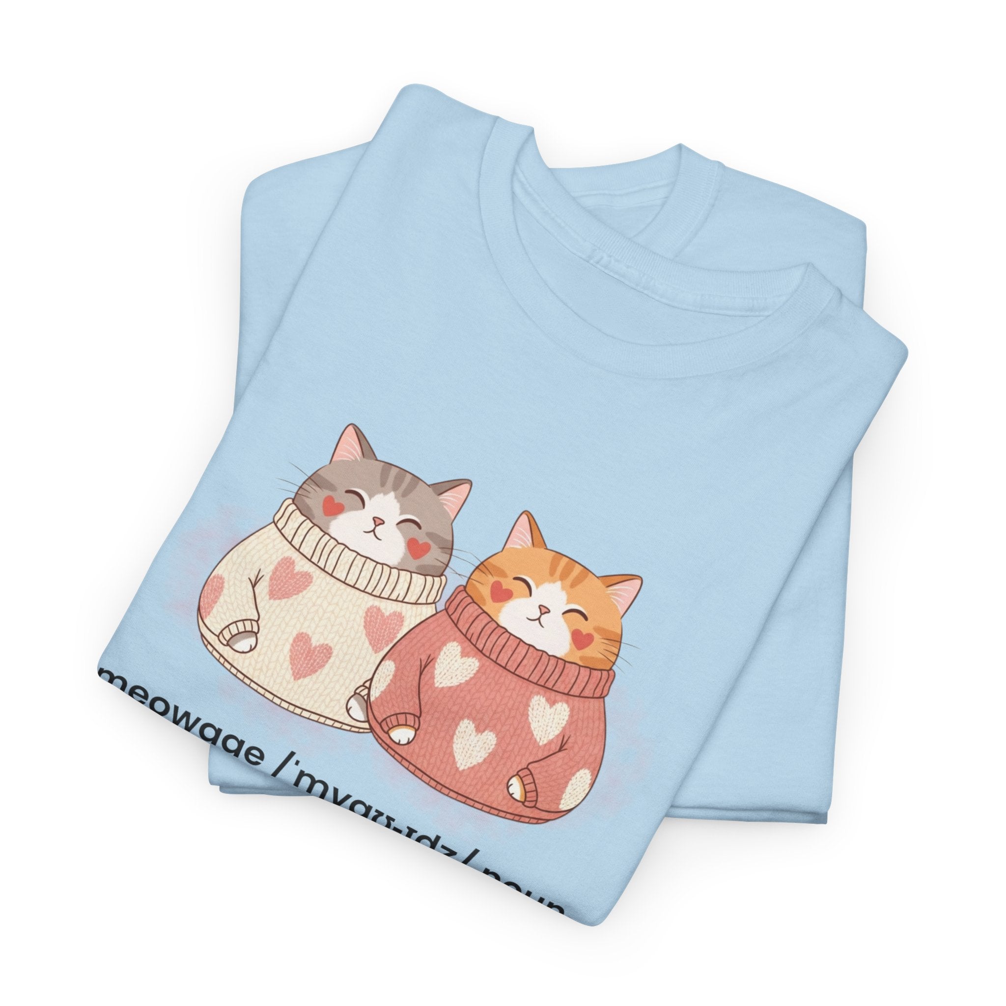 Cat Lovers T‑Shirt — Cute “Meowage®” Cat Couple Graphic Tee