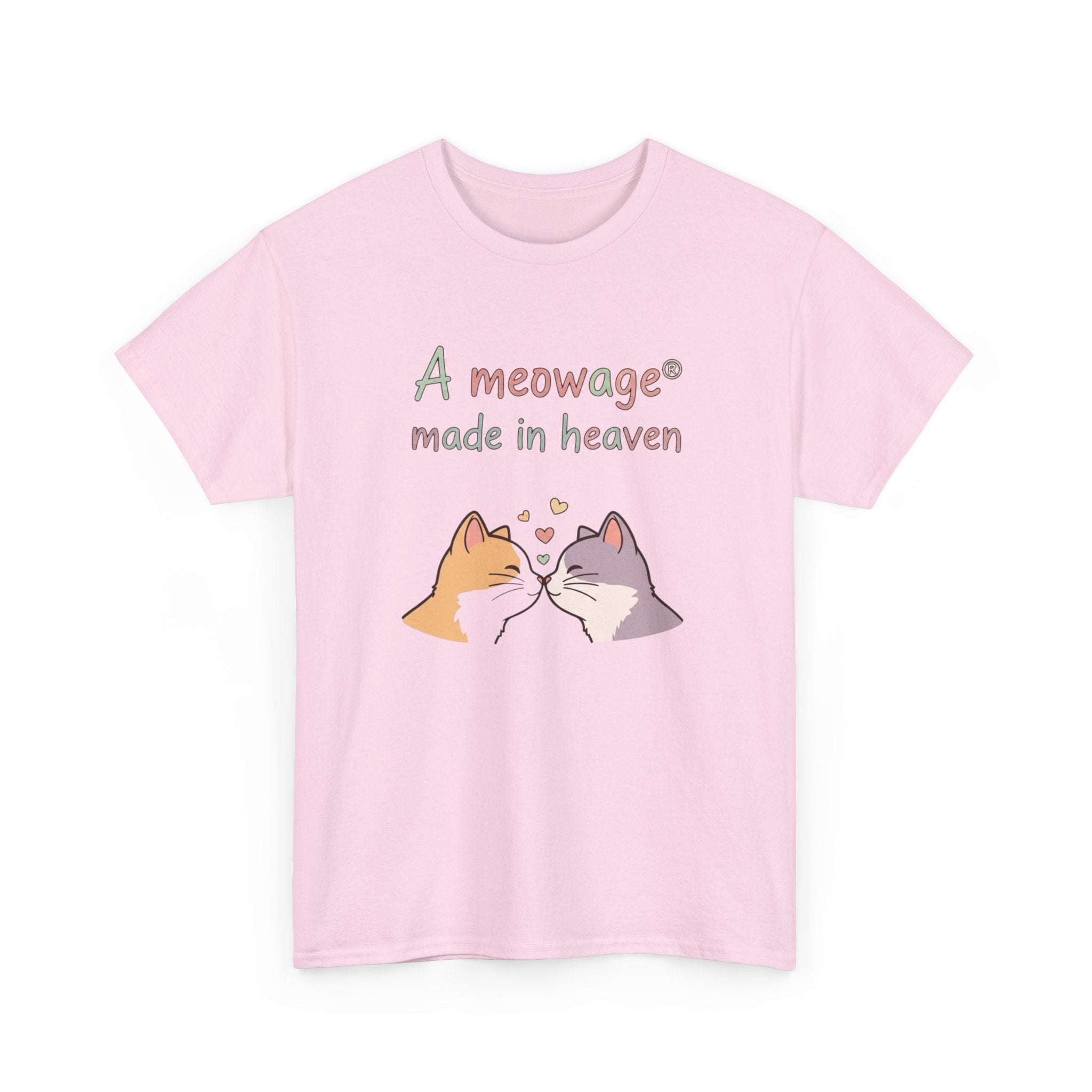 "A meowage® made in heaven” Cat Couple Graphic Tee
