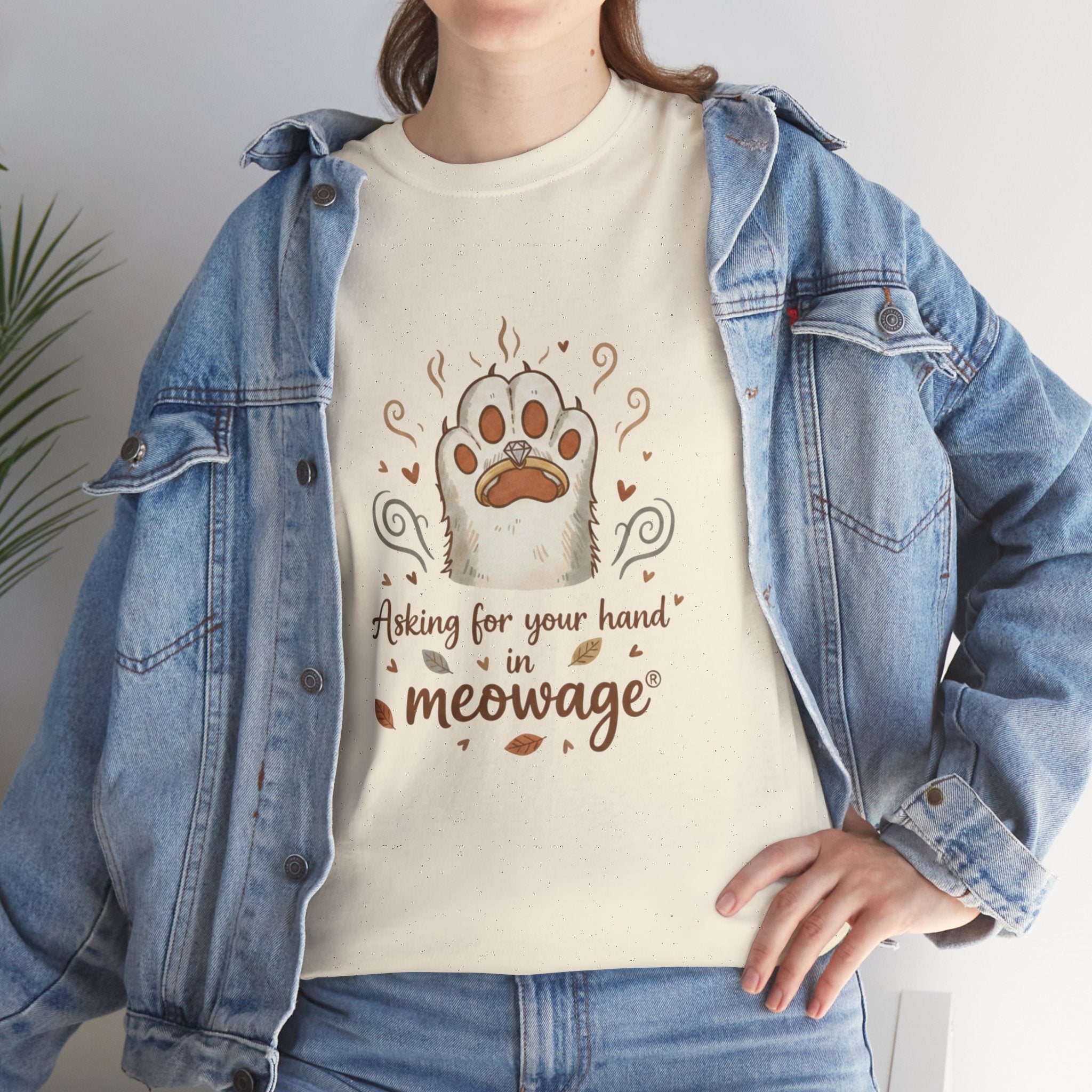 "Asking for your hand in meowage®" Graphic Tee
