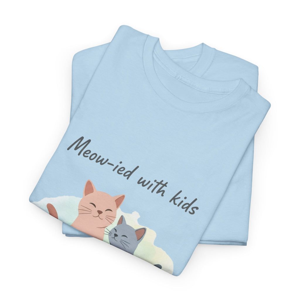 "Meow-ied with kids" Cat Couple Graphic Tee