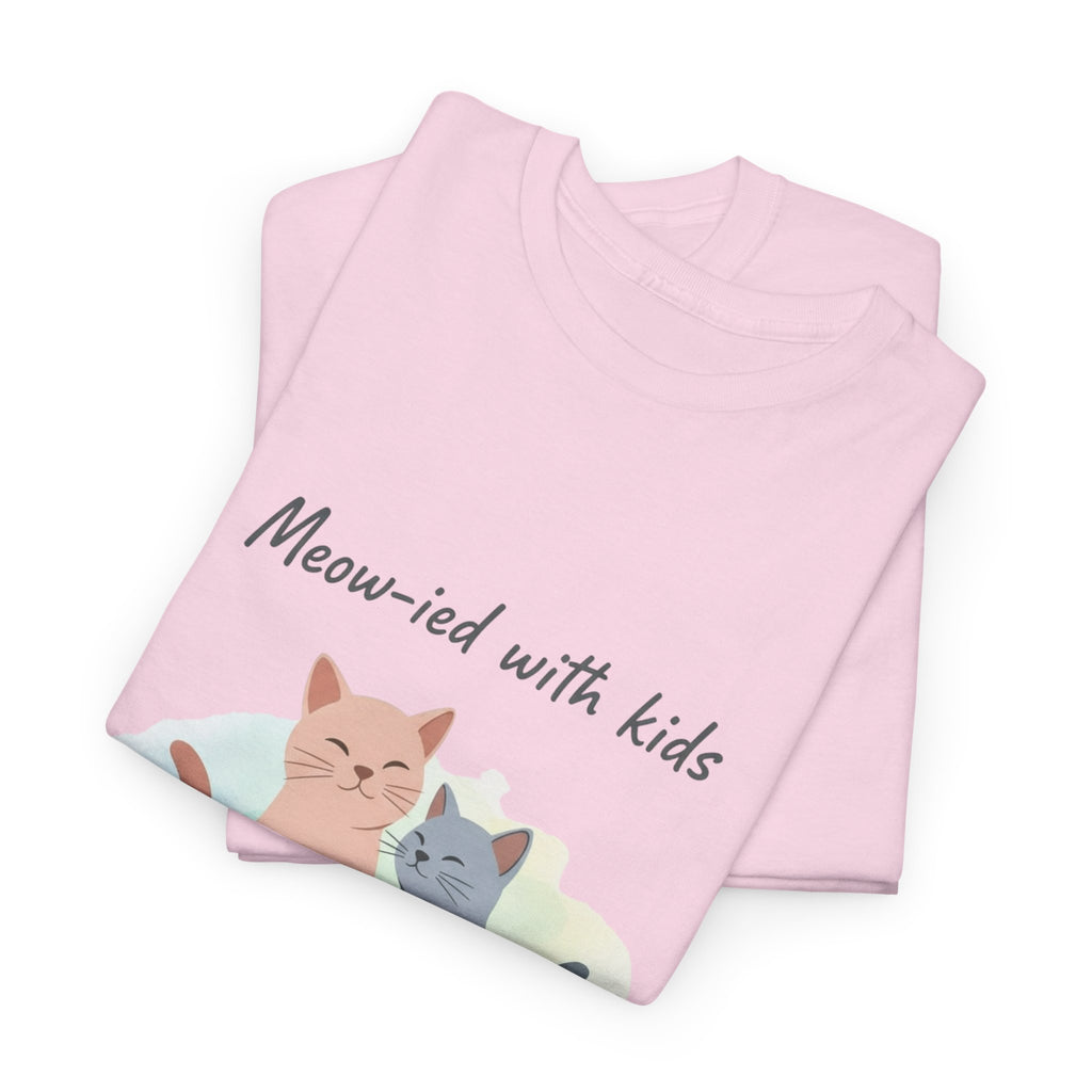 "Meow-ied with kids" Cat Couple Graphic Tee