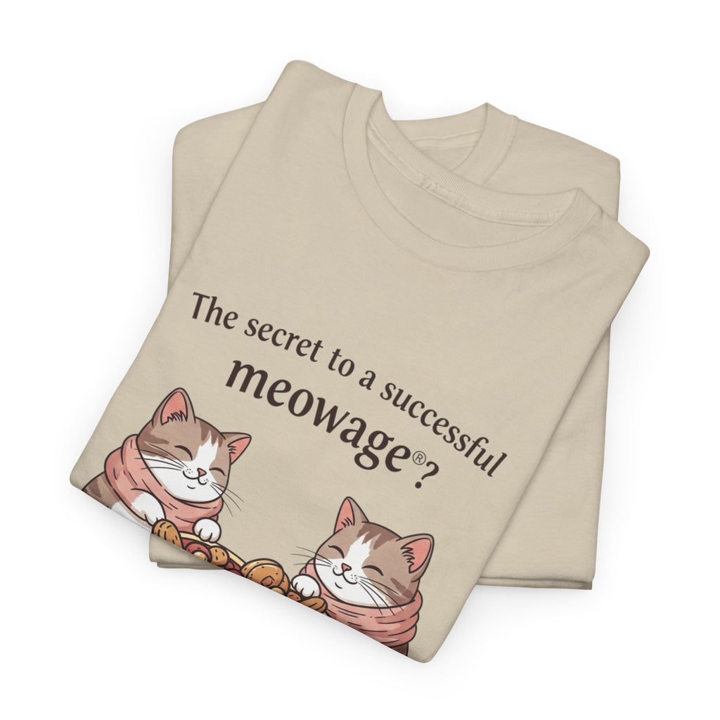 "The secret to a successful meowage®? More treats! " Cat Couple Graphic Tee
