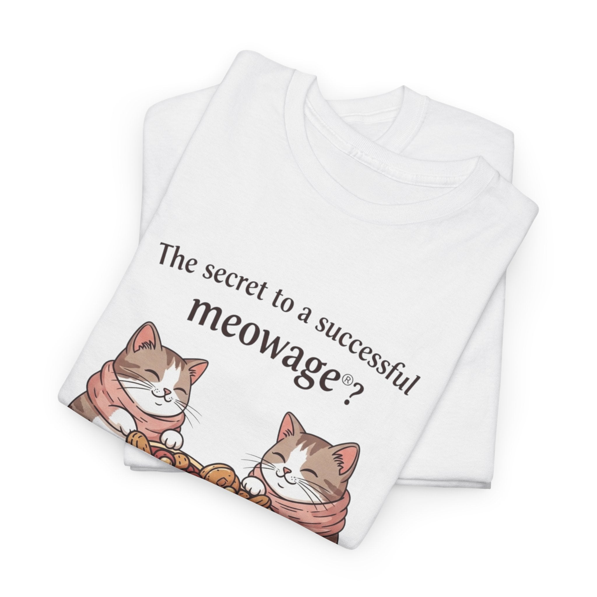 "The secret to a successful meowage®? More treats! " Cat Couple Graphic Tee