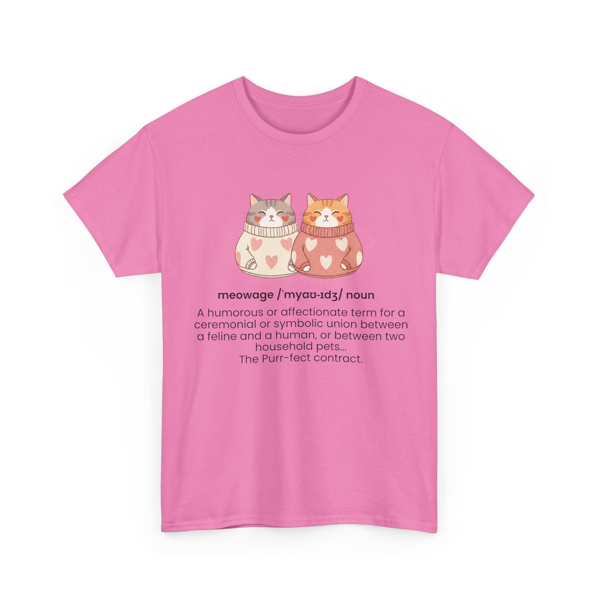 Cat Lovers T‑Shirt — Cute “Meowage®” Cat Couple Graphic Tee
