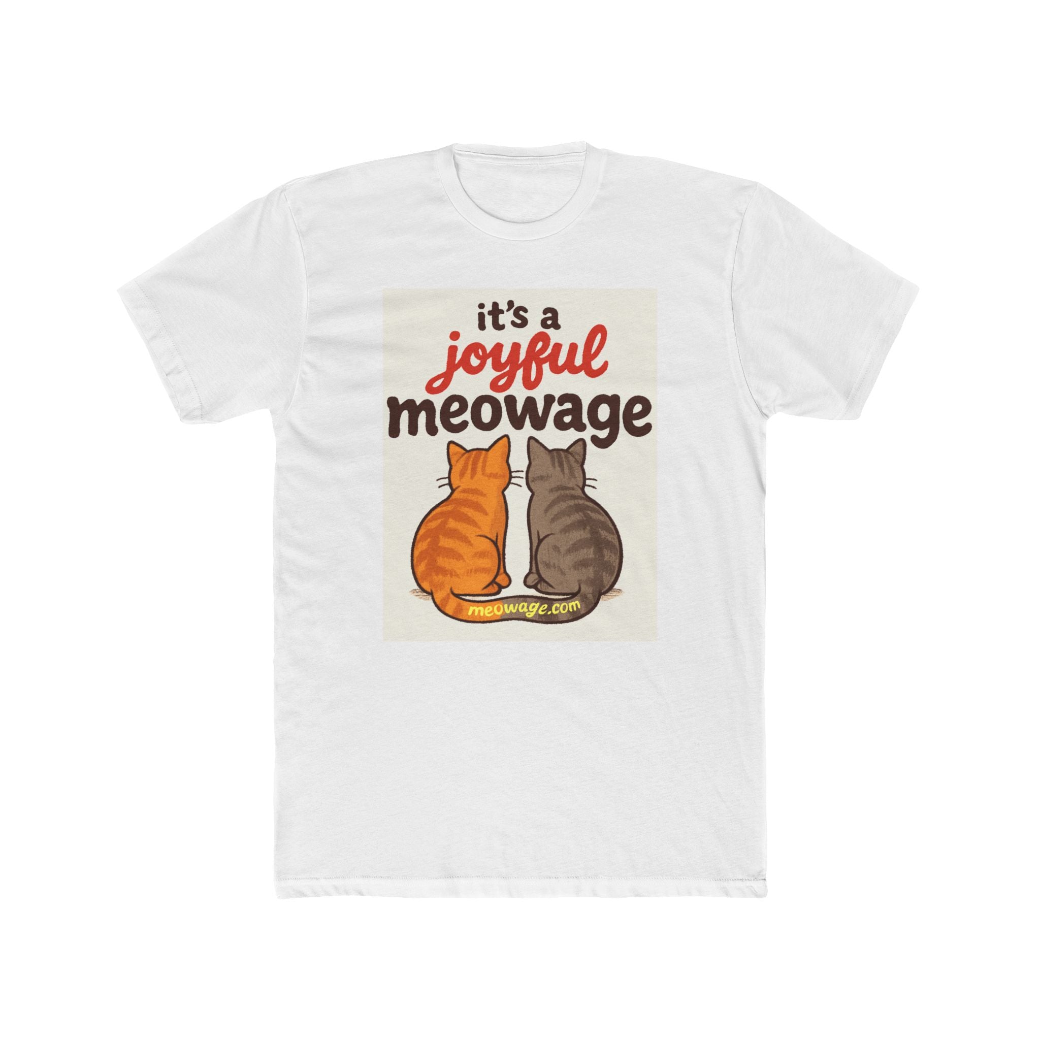 Joyful Meowage Cat T‑Shirt — Cute Holiday Cat Couple Tee
