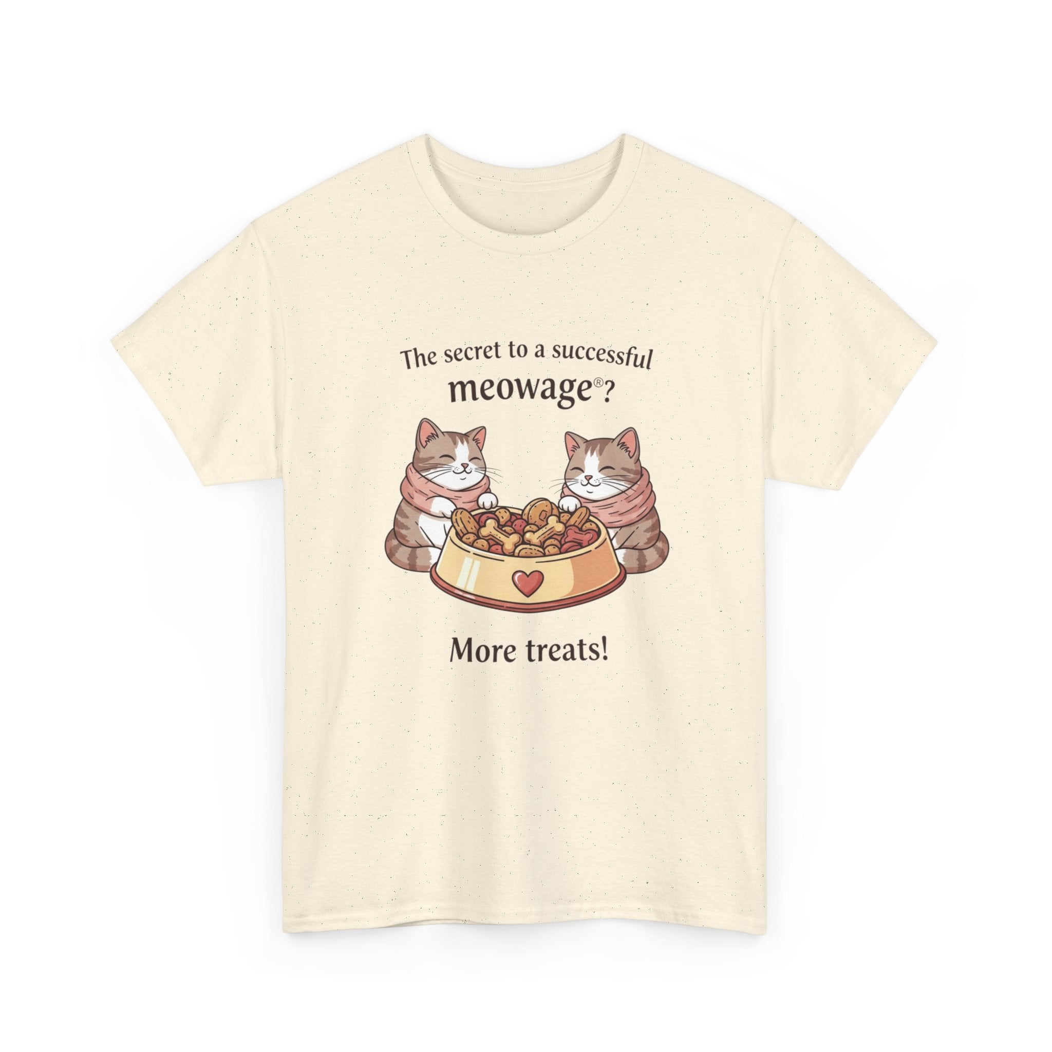 "The secret to a successful meowage®? More treats! " Cat Couple Graphic Tee