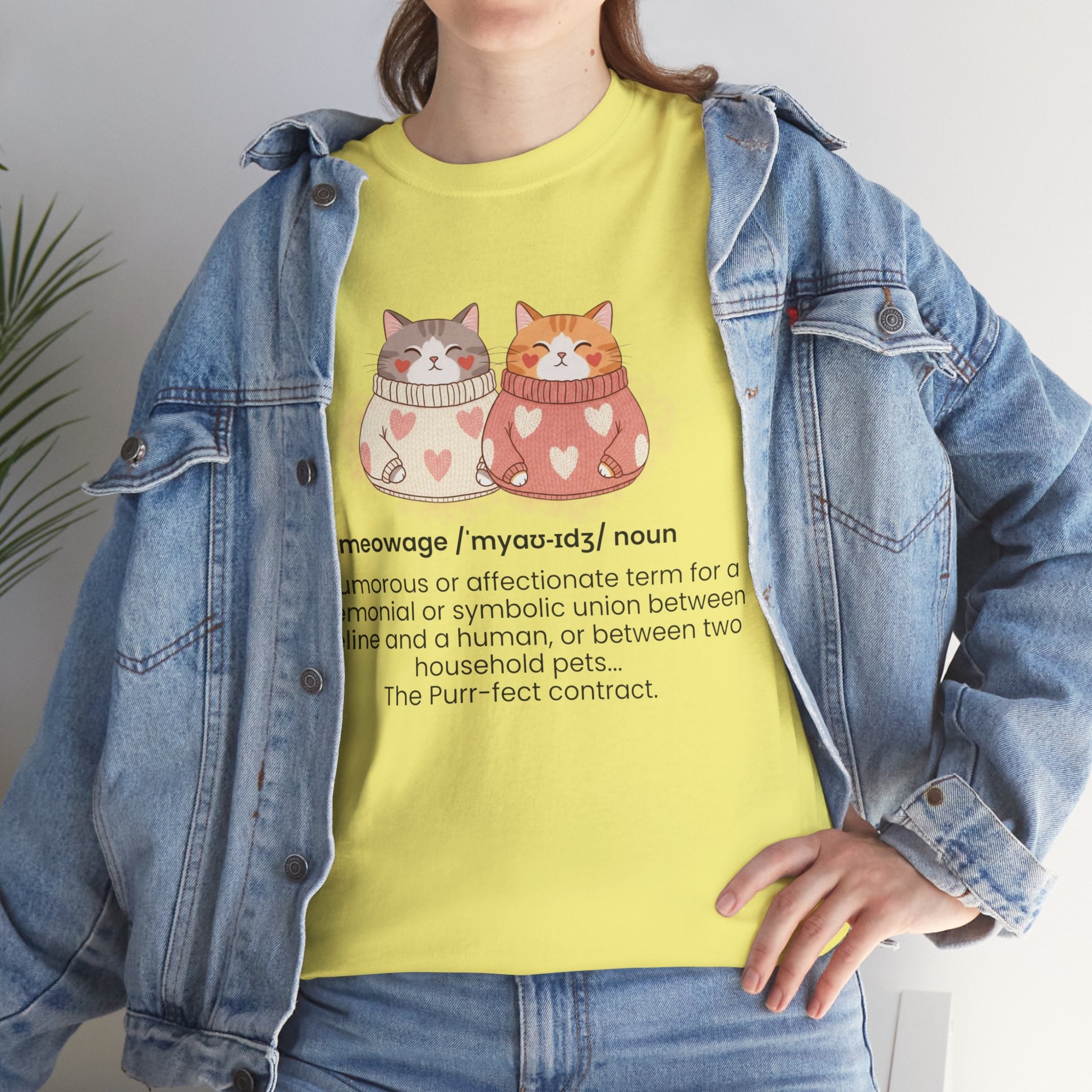 Cat Lovers T‑Shirt — Cute “Meowage®” Cat Couple Graphic Tee