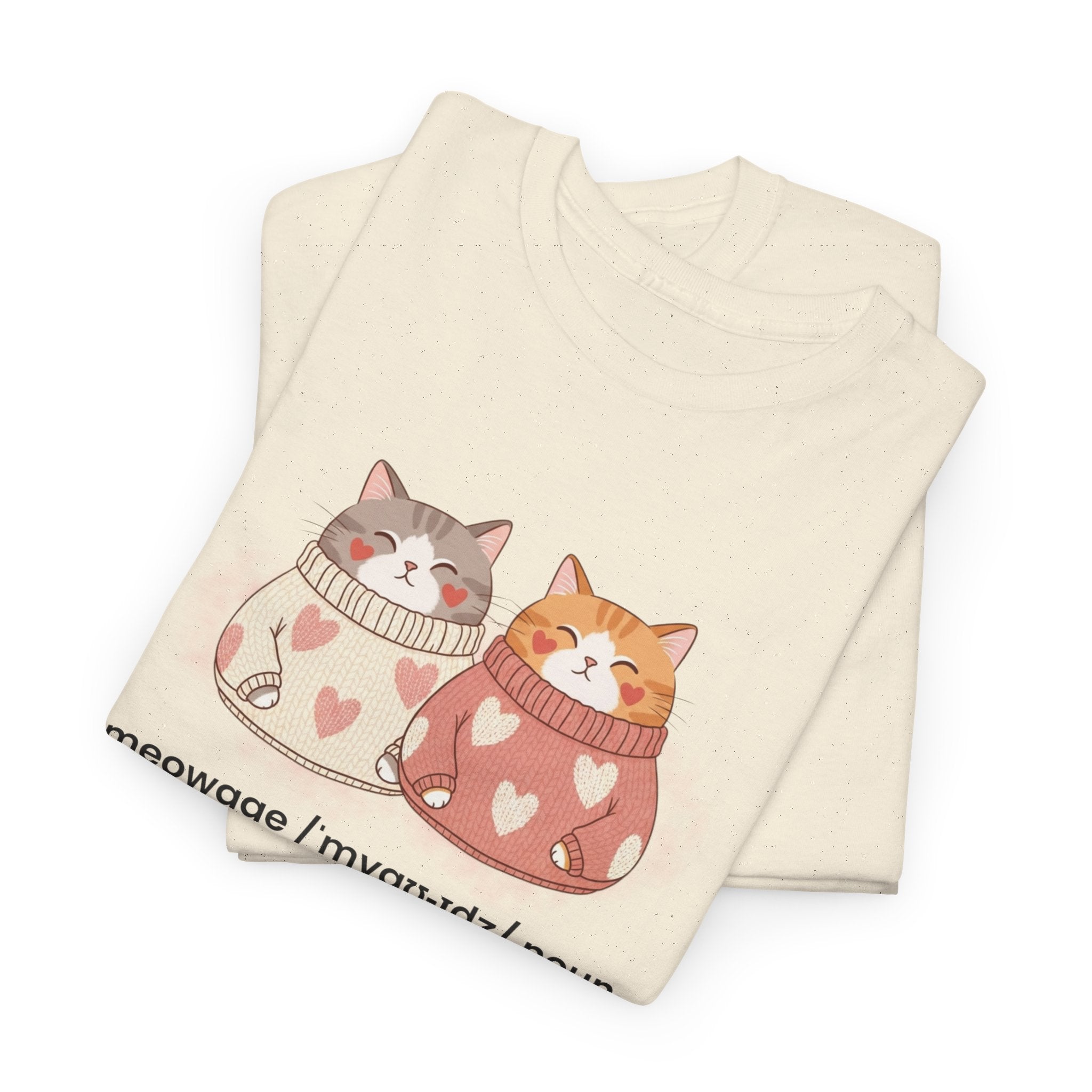 Cat Lovers T‑Shirt — Cute “Meowage®” Cat Couple Graphic Tee