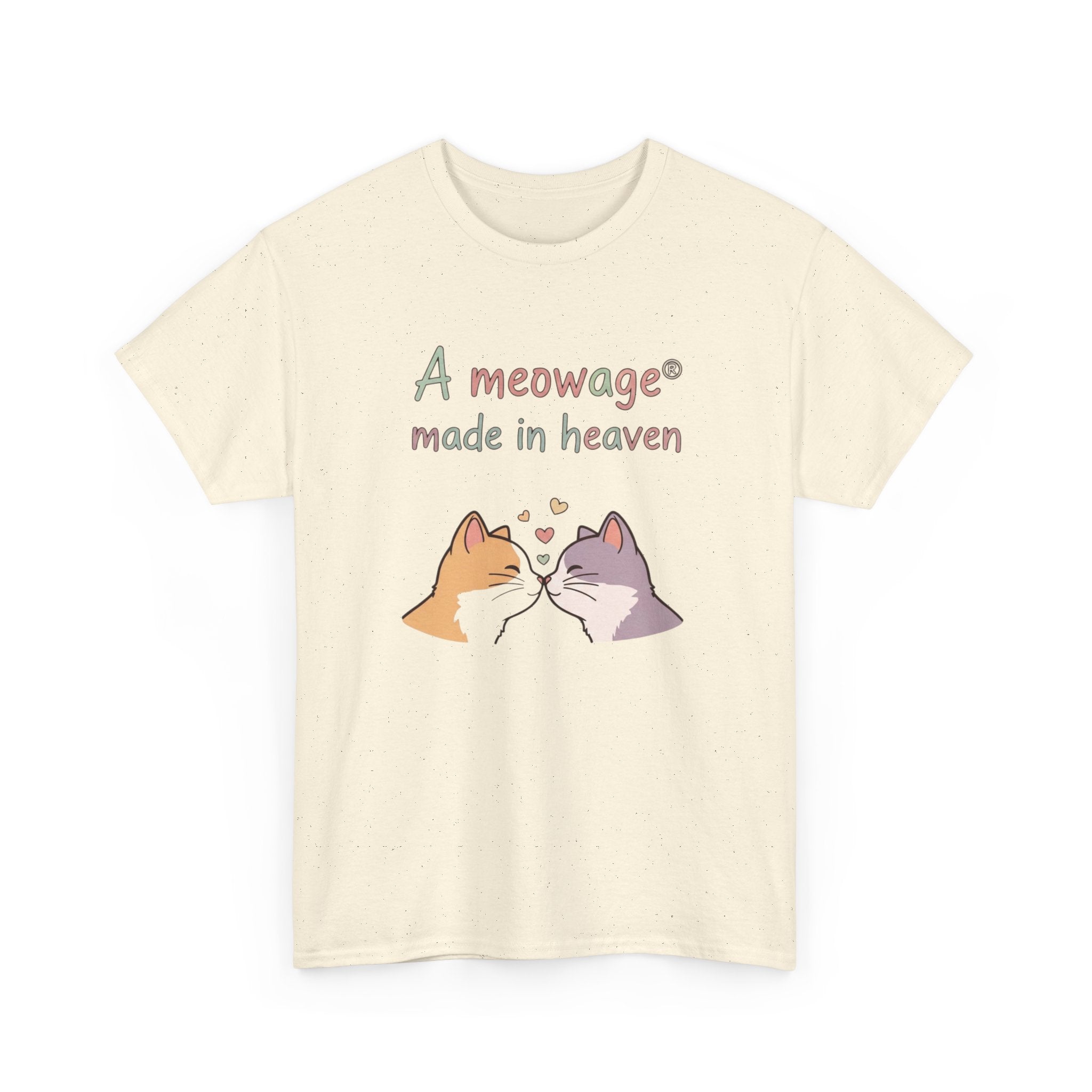 "A meowage® made in heaven” Cat Couple Graphic Tee