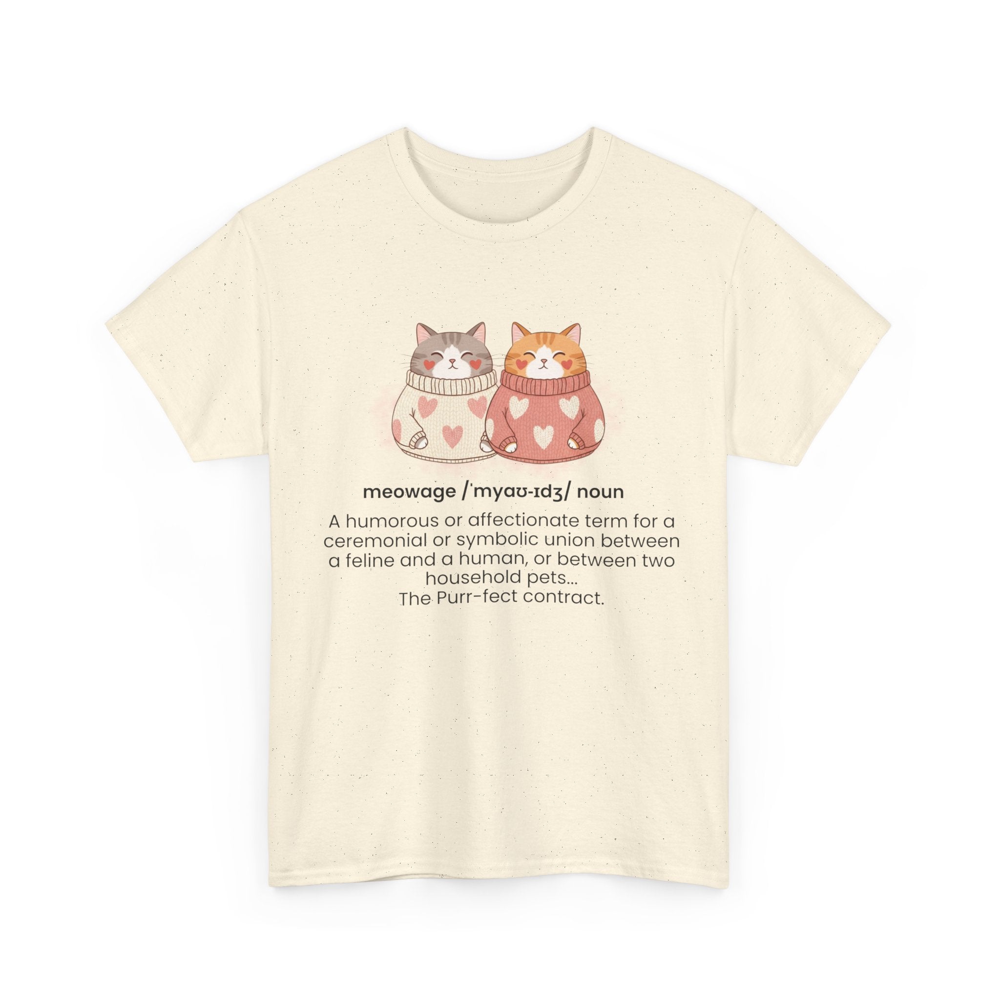 Cat Lovers T‑Shirt — Cute “Meowage®” Cat Couple Graphic Tee