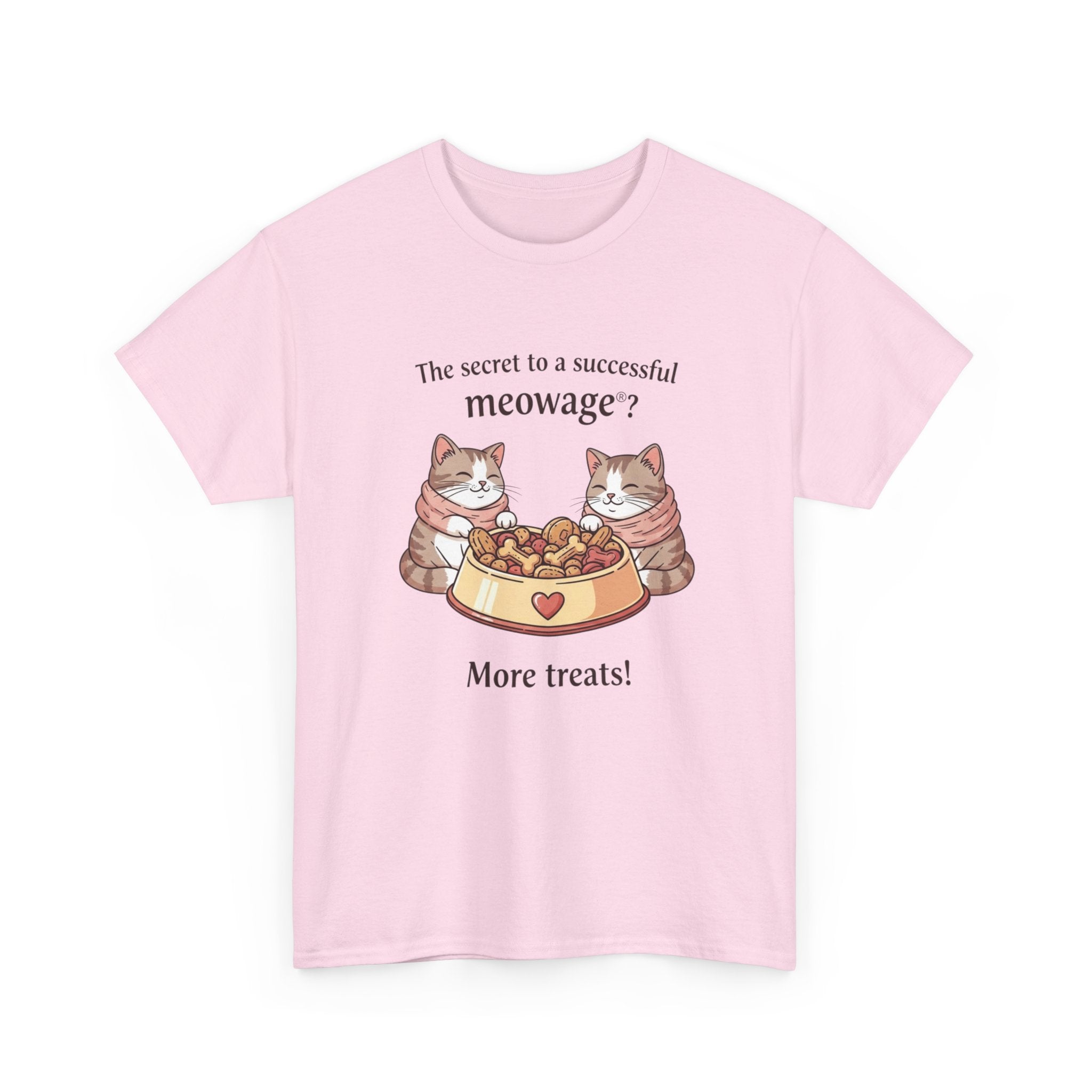 "The secret to a successful meowage®? More treats! " Cat Couple Graphic Tee