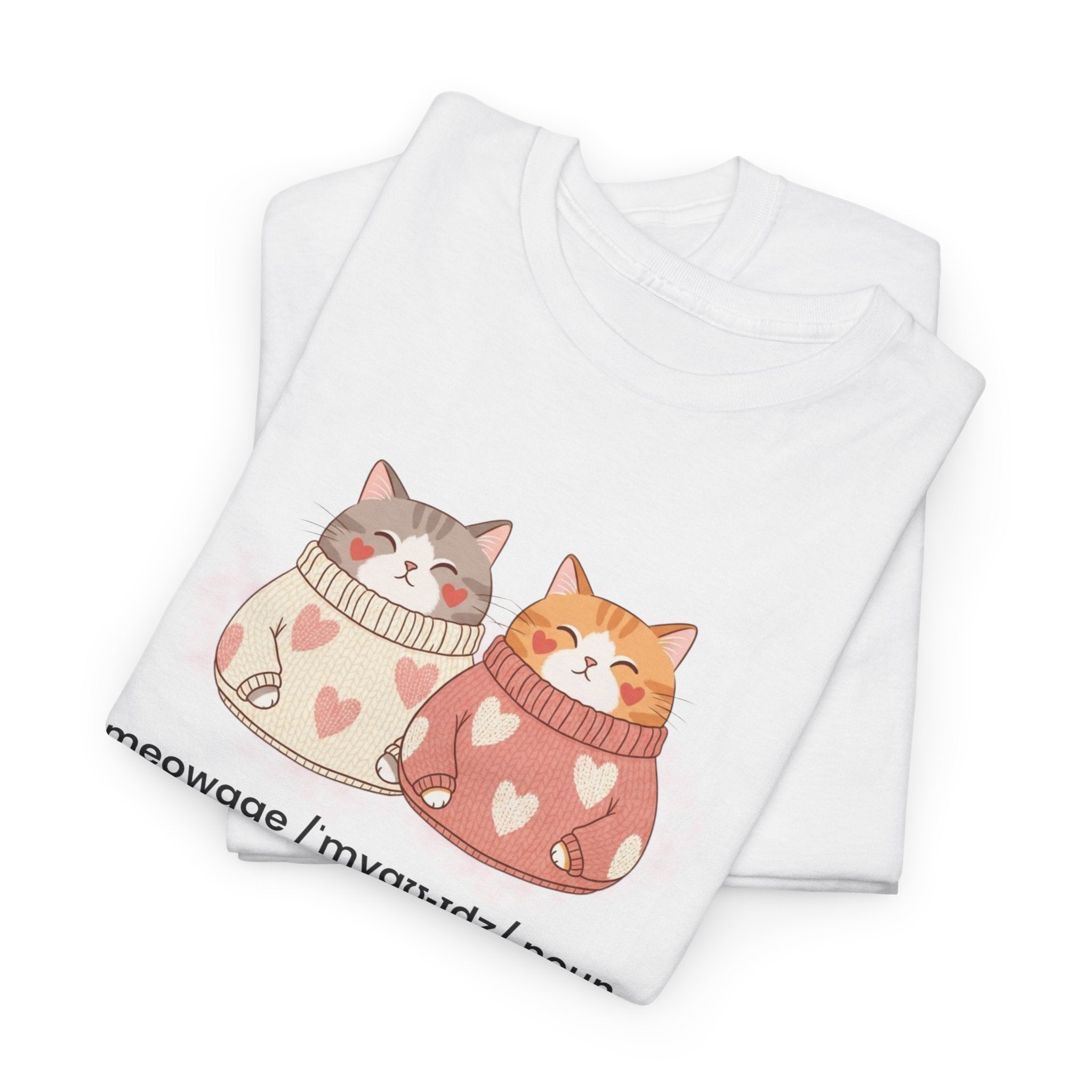 Cat Lovers T‑Shirt — Cute “Meowage®” Cat Couple Graphic Tee