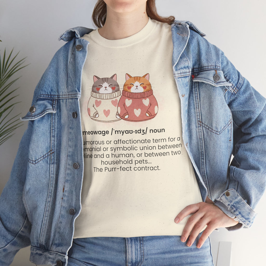 Cat Lovers T‑Shirt — Cute “Meowage®” Cat Couple Graphic Tee