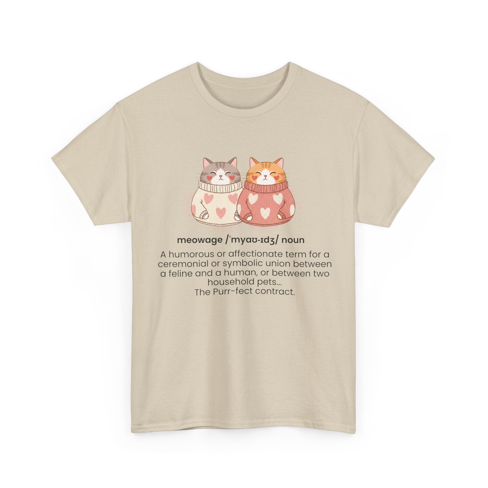 Cat Lovers T‑Shirt — Cute “Meowage®” Cat Couple Graphic Tee