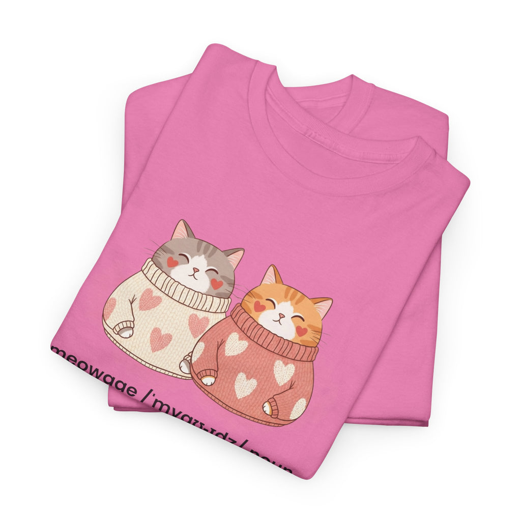Cat Lovers T‑Shirt — Cute “Meowage®” Cat Couple Graphic Tee