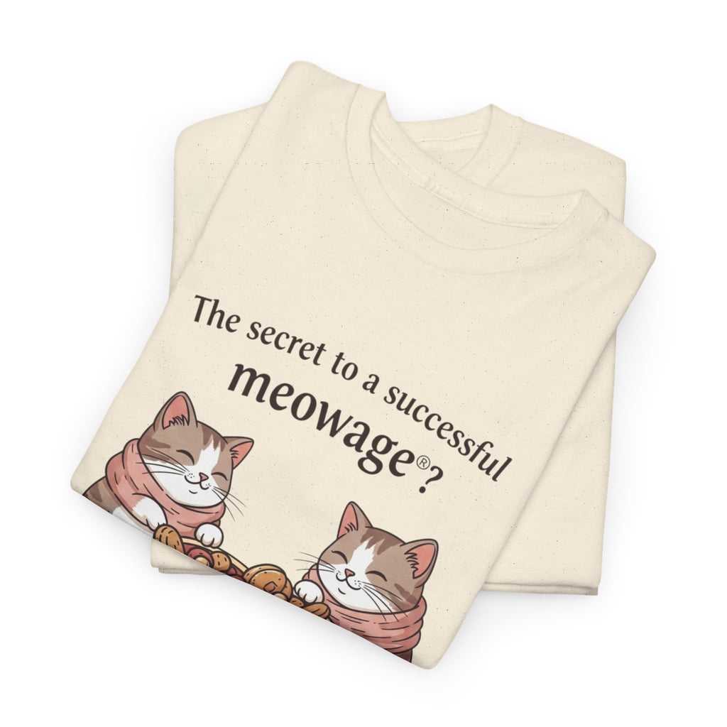 "The secret to a successful meowage®? More treats! " Cat Couple Graphic Tee
