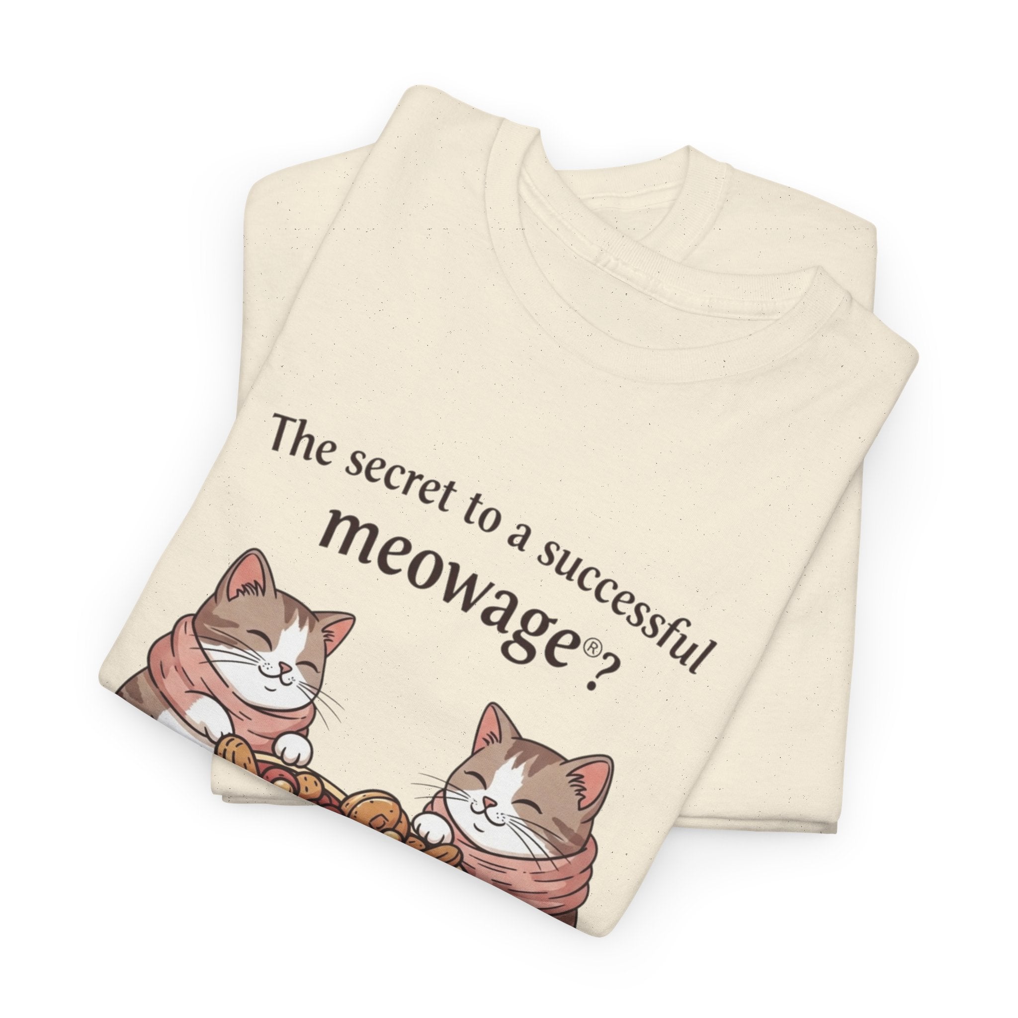 "The secret to a successful meowage®? More treats! " Cat Couple Graphic Tee