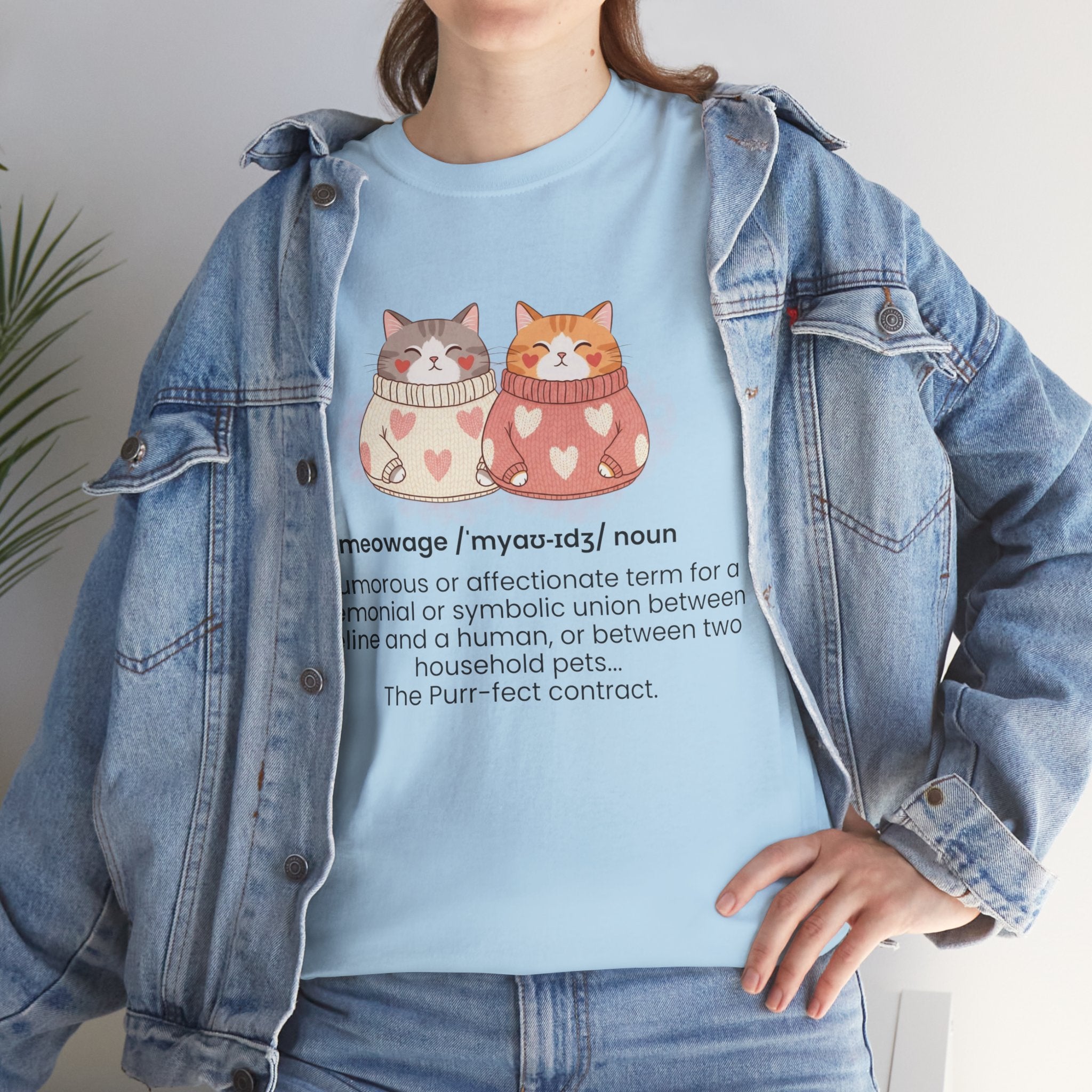 Cat Lovers T‑Shirt — Cute “Meowage®” Cat Couple Graphic Tee